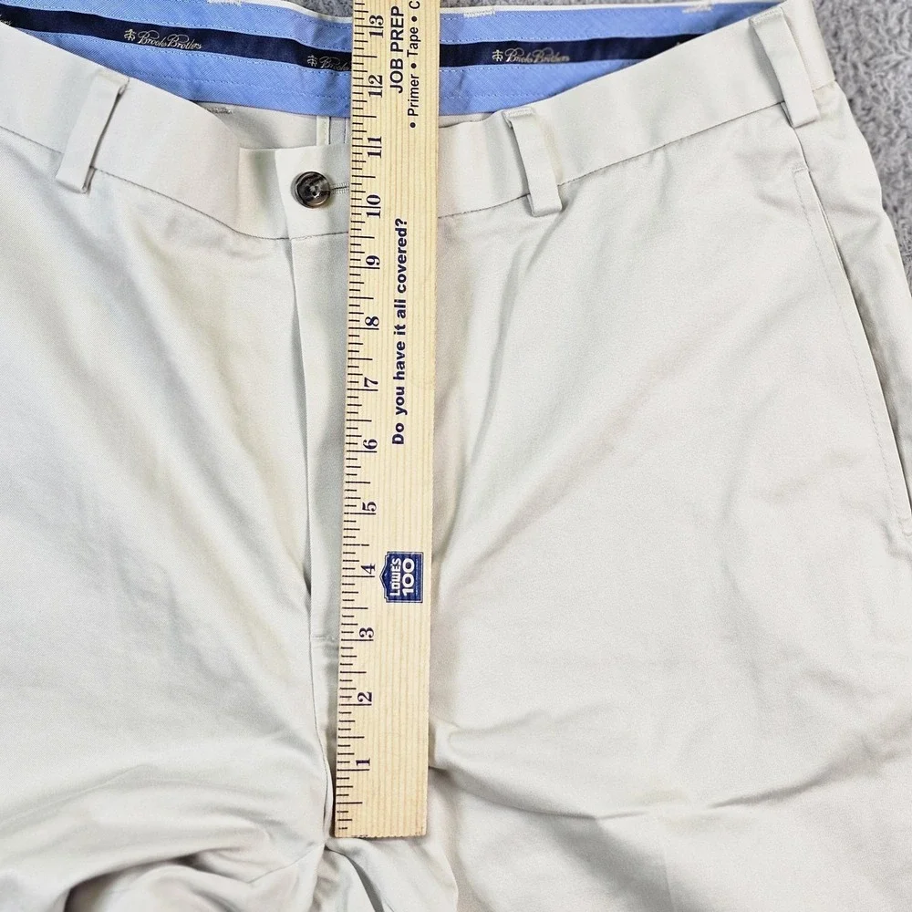 Brooks Brothers Clark Fit Advantage Chino Pants Mens 35x34 Beige Lightweight